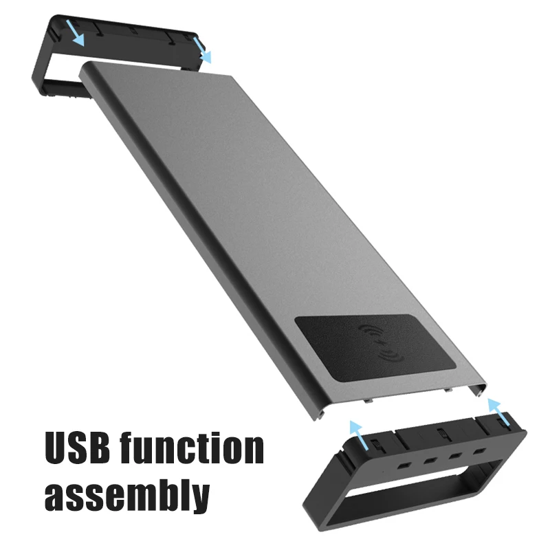smart base aluminum alloy computer laptop base stand with usb 3 0 port computer accessories usb increased rack free global shipping
