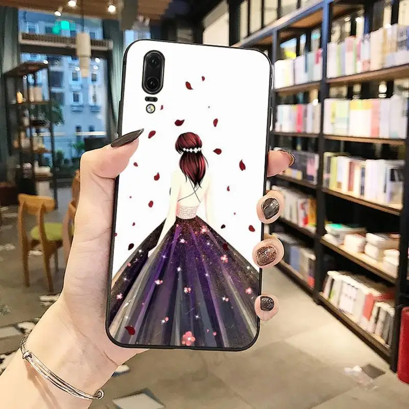 

Dress wedding girl Phone Case For Huawei honor Mate P 10 20 30 40 Pro 10i 9 10 20 8 x Lite
