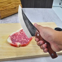 yuzi 5 5 inch stainless steel kitchen knives handmade forged butcher chef knife meat cleaver outdoor hunting fish knife