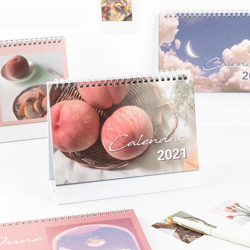 Новинка 2021 года. Милые календари Kawaii с изображением облака и персика. Календари