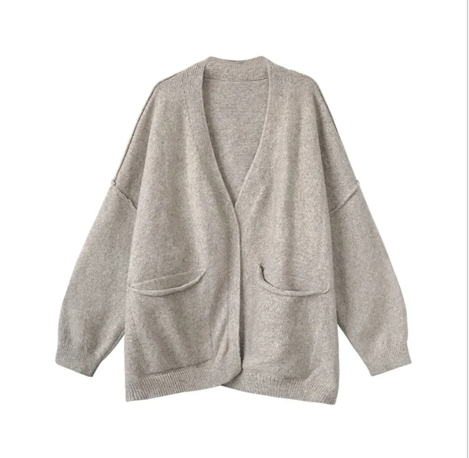 

2020 Ins Women Cardigans Autumn Winter Women Clothing Knit Cardigans Pocket Knit Sweaters Cardigan
