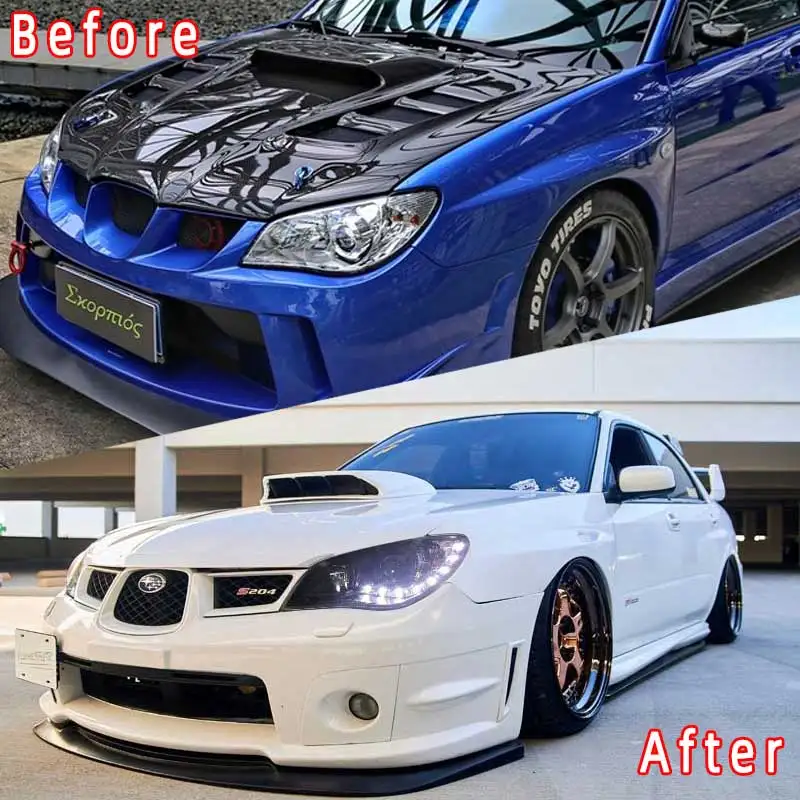 Для Subaru Impreza WRX Sti светодиодный налобный фонарь от 2005 до 2007 лет черный корпус