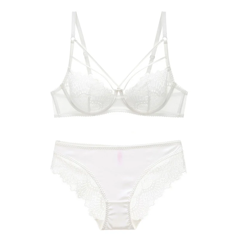 Сексуальный кружевной ультратонкий прозрачный бюстгальтер размера плюс с