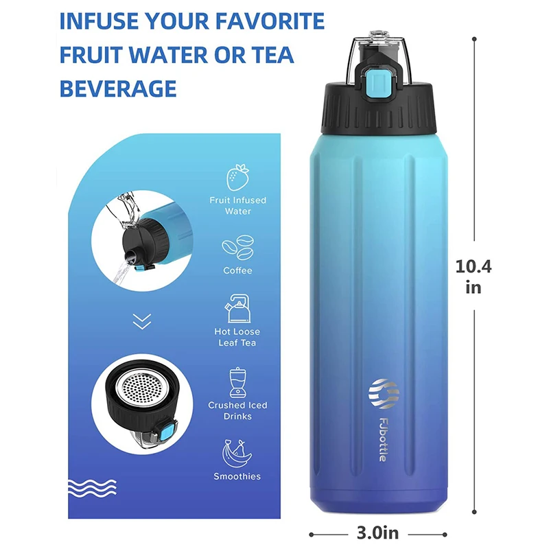 FEIJIAN вакуумные фляжки и термосы из нержавеющей стали изолированная Спортивная