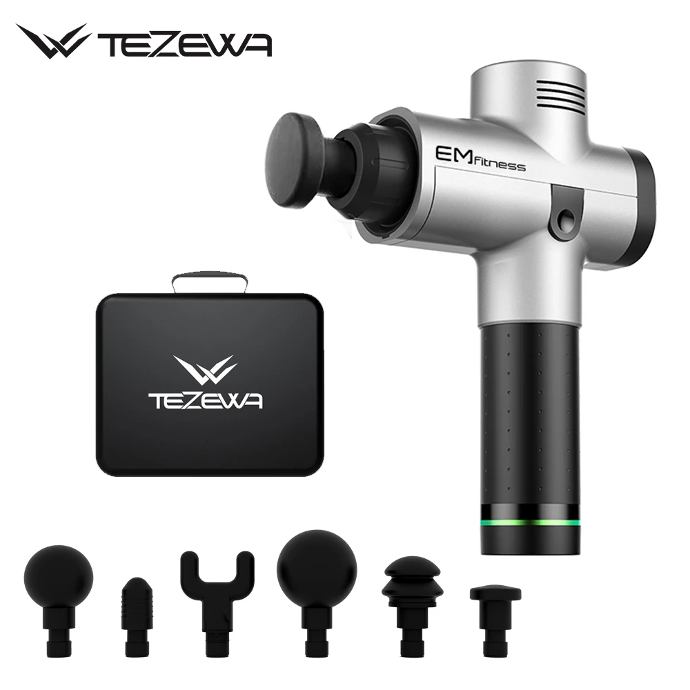 TEZEWA EMFitness массажный пистолет для глубоких тканей перкуссия боли расслабления