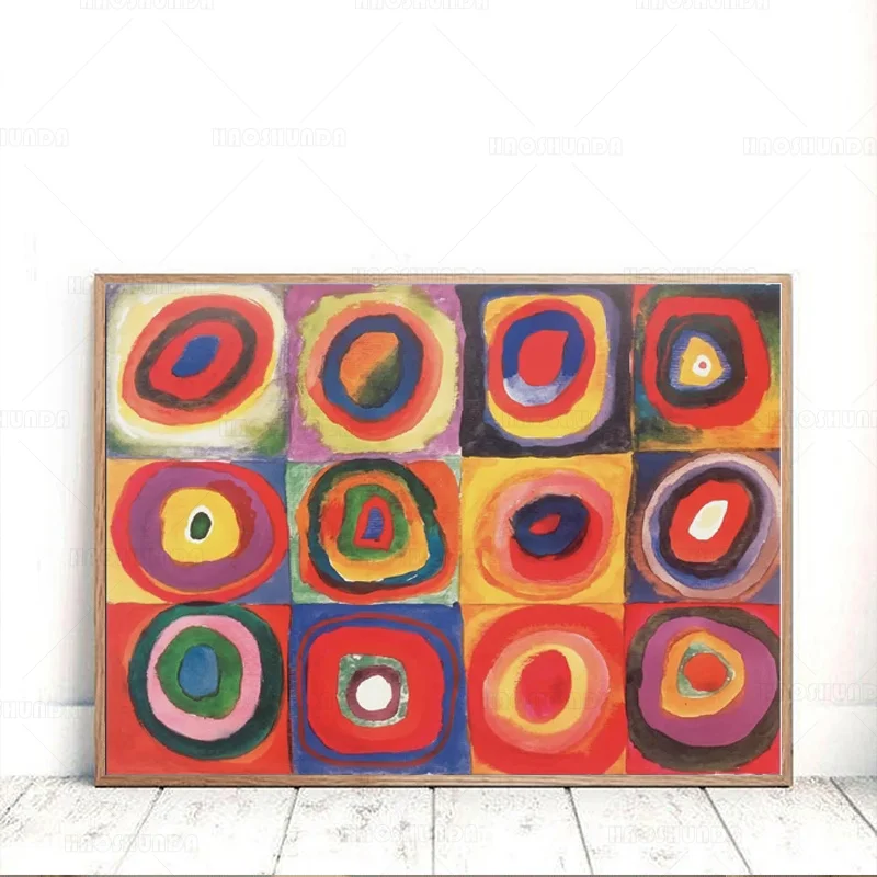 Абстрактная картина маслом Wassily Kandinsky Red Circle Картина на холсте плакаты принты