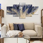 Абстрактная бабочка перо настенное искусство холст набор современных искусств модульная Цветочная живопись для интерьера комнаты декор