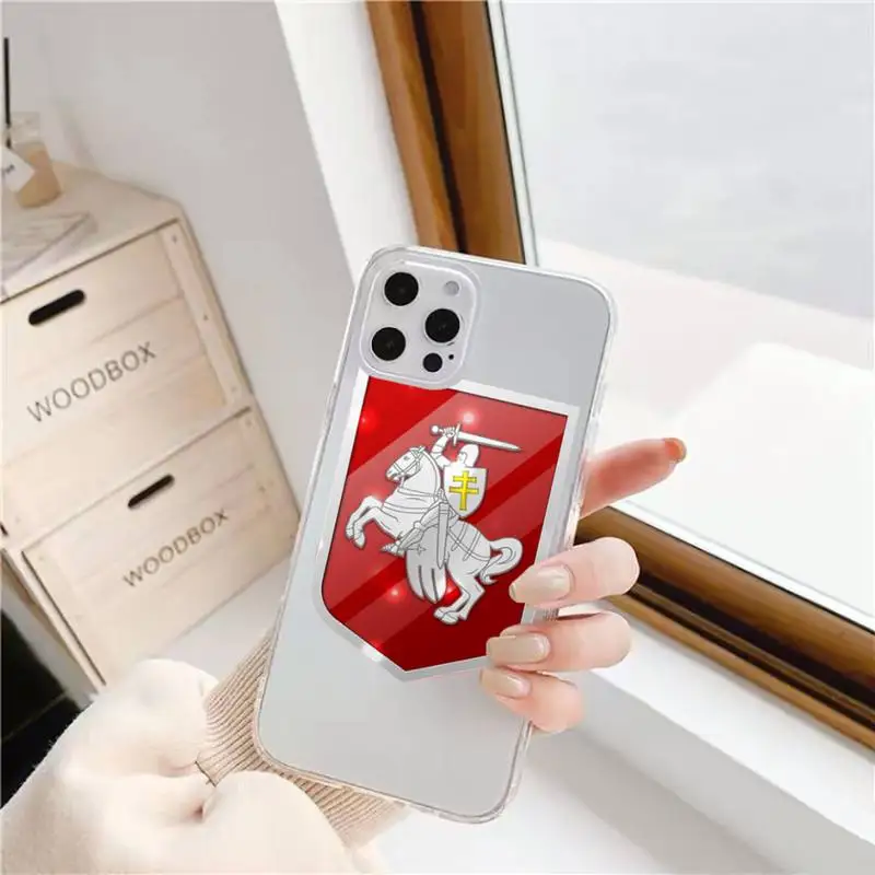

Republic Belarus National flag Phone Case For iphone 12 11 8 7 6s 6 5 5s 5c se plus mini x xs xr pro max Transparent soft