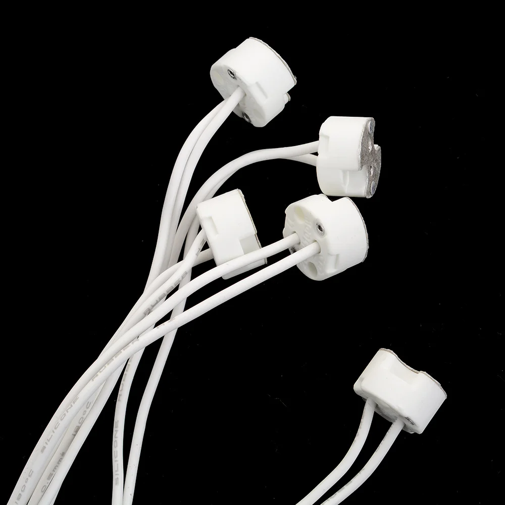 5 шт. Mr11 Mr16 Gu5.3 G4 проводной разъем Галогенные Светодиодные лампы керамический