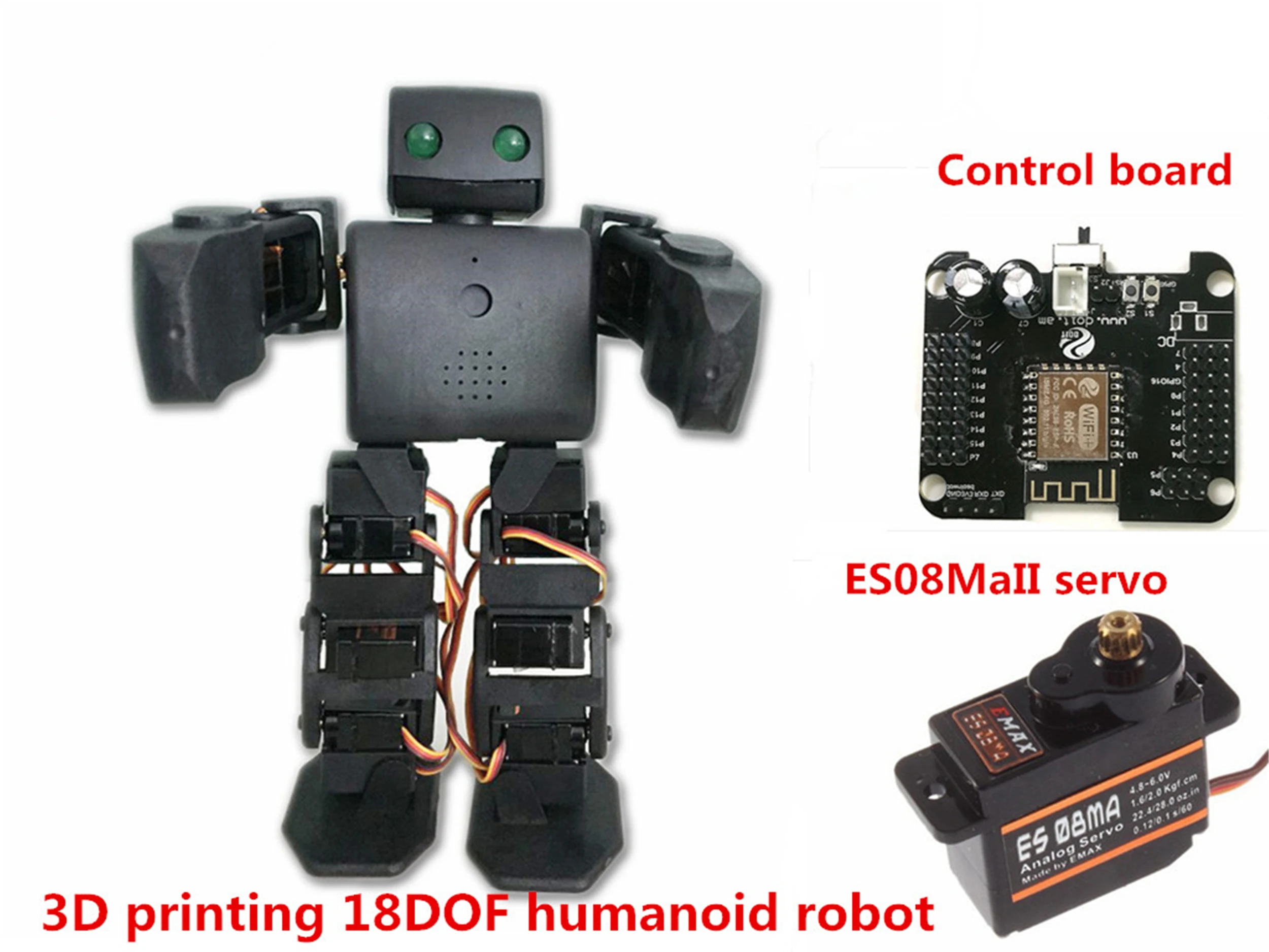 3D Printing 18DOF RC Robotic Humanoid Robot With Wireless Controller Kit Micro Servo Servo Control Drive Board DIY For Arduino