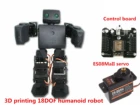 3D печать, 18DOF RC Роботизированный человекоидный робот с беспроводным контроллером, комплект, микро сервопривод, плата привода DIY для Arduino