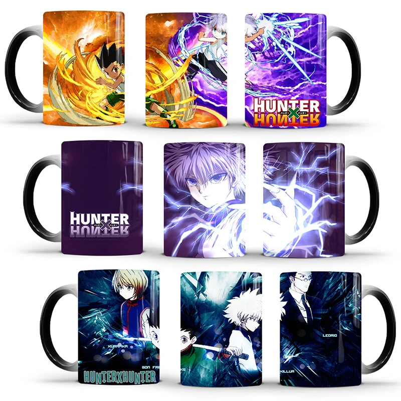 

1Pcs New 350ml Hunter X Hunter Coffee Mug Heat Temperature Sensitive Magic Mug Color Changing Cartoon Anime Milk Tea Cups