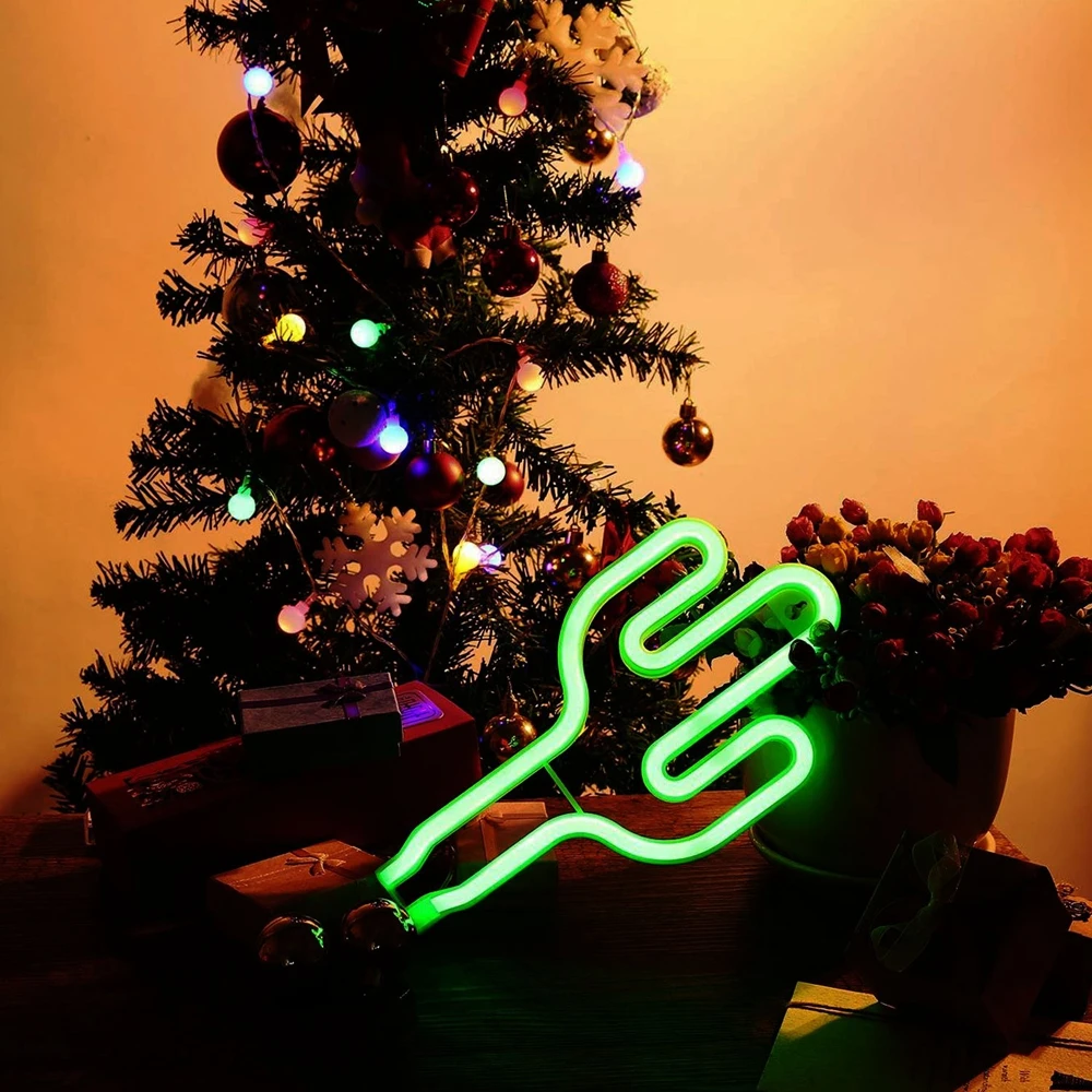 Неоновый комнатный ночник с питанием от аккумулятора/USB неоновый декоративный