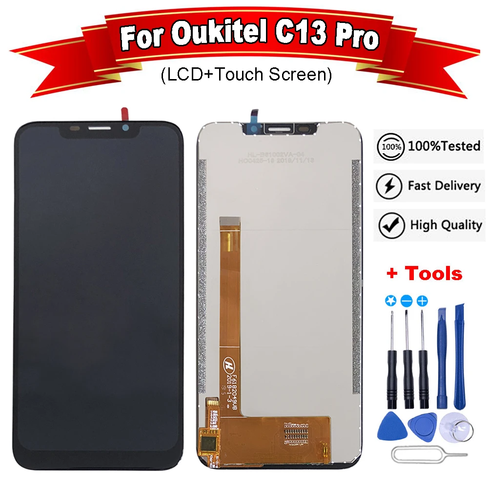 6 18 &quotдля Oukitel C13 Pro ЖК дисплей Дисплей и кодирующий преобразователь сенсорного