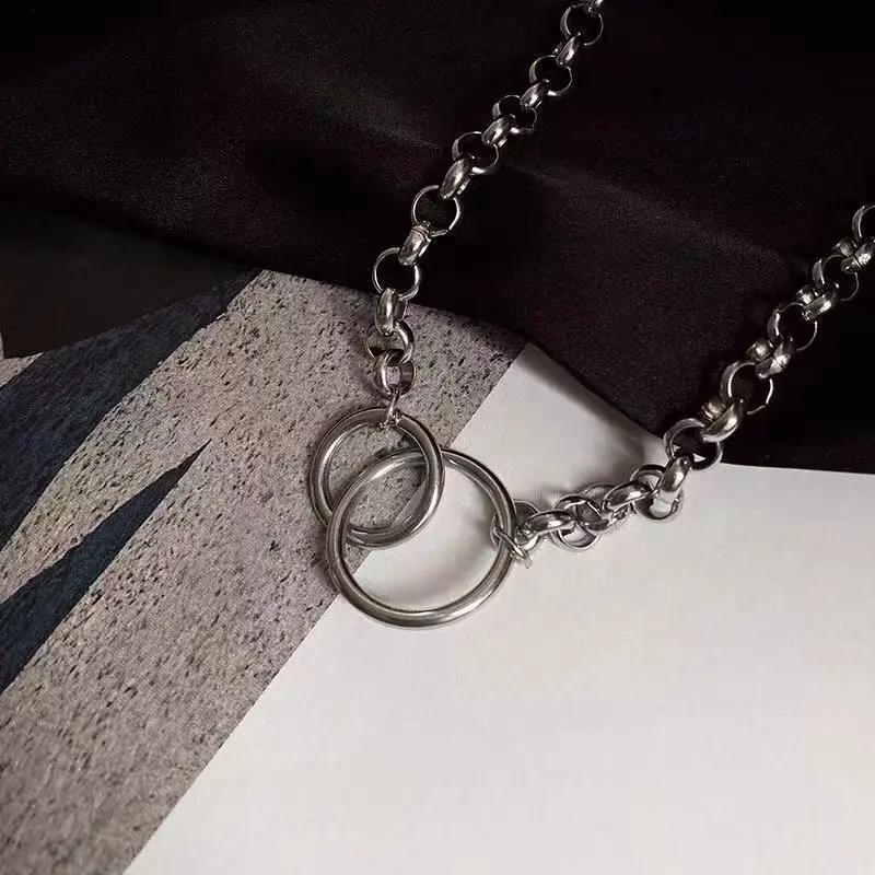 

Korean Popular Accessories Necklaces Do Not Fade, Cool Trendy Personality Clavicle Chain Simple Niche All-match Jewelry