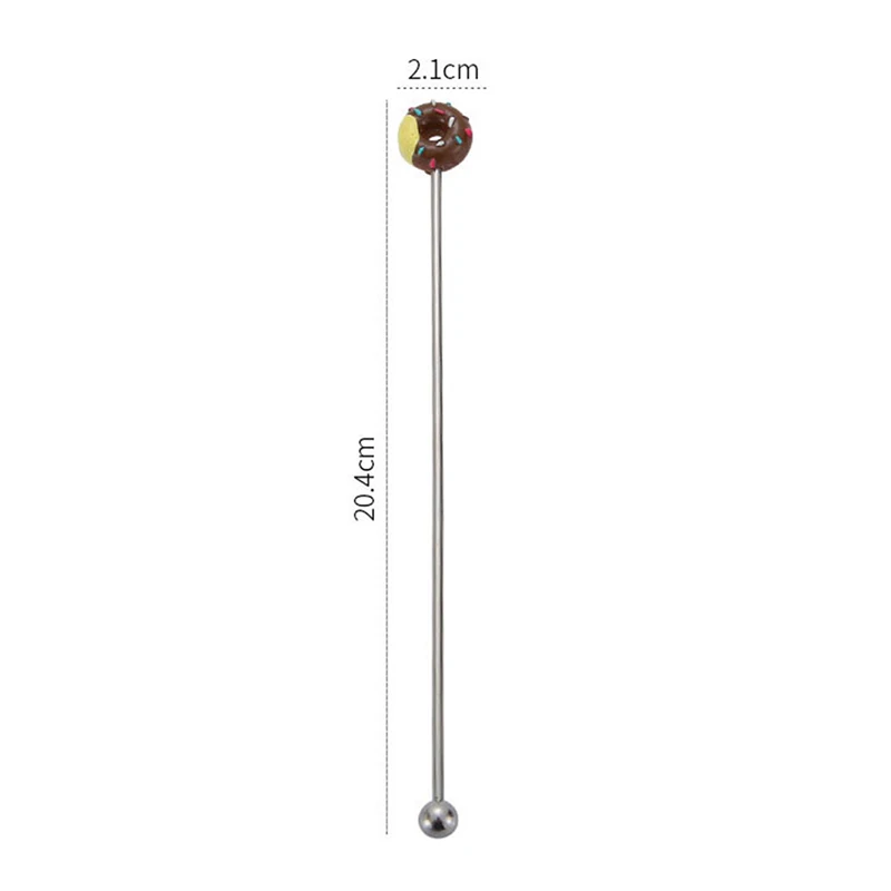 

Donut Shape Stainless Steel Swizzle Stick Round Head Mixing Cocktail Coffee Stirrers Wine Drink Bar Accessories