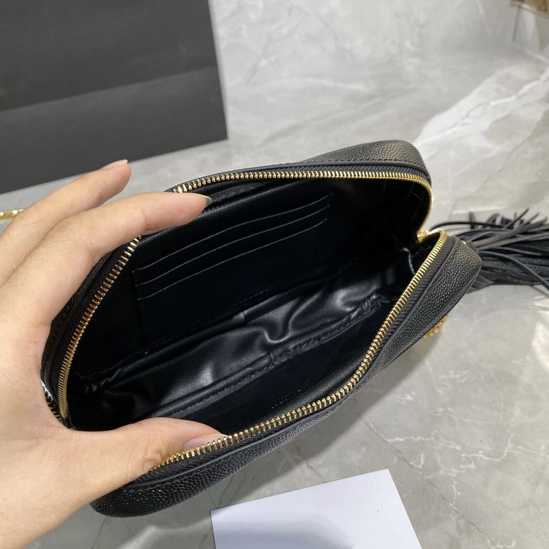 

2021 Black Latest Leather Mini Women's Portable Shoulder Bag Zipper Design The First Choice For High Quality Luxury Shopping