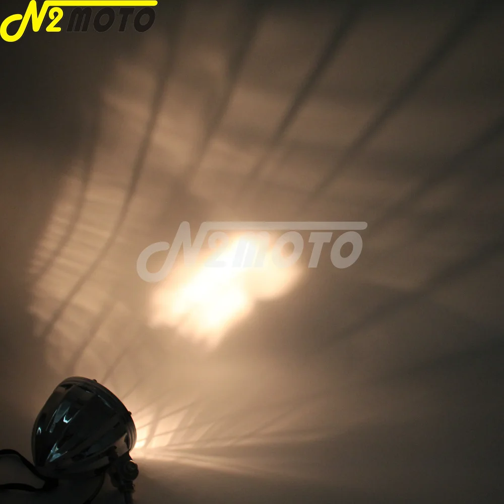 Винтажная мотоциклетная фара 4 5 дюйма с передним грилем дальний и ближний свет в