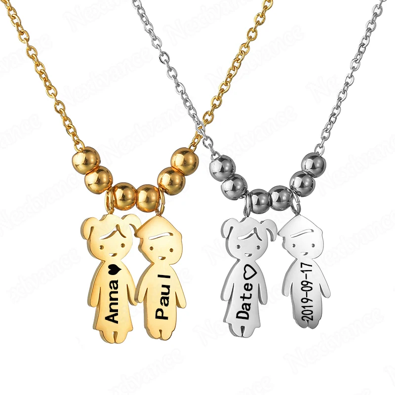 Nextvance из нержавеющей стали на заказ выгравированное имя ожерелье может выбрать