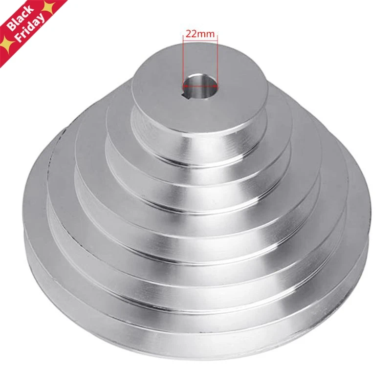 Алюминий в Тип 5 Шаг пагода приводной ременный шкив 150 мм наружный диаметр для
