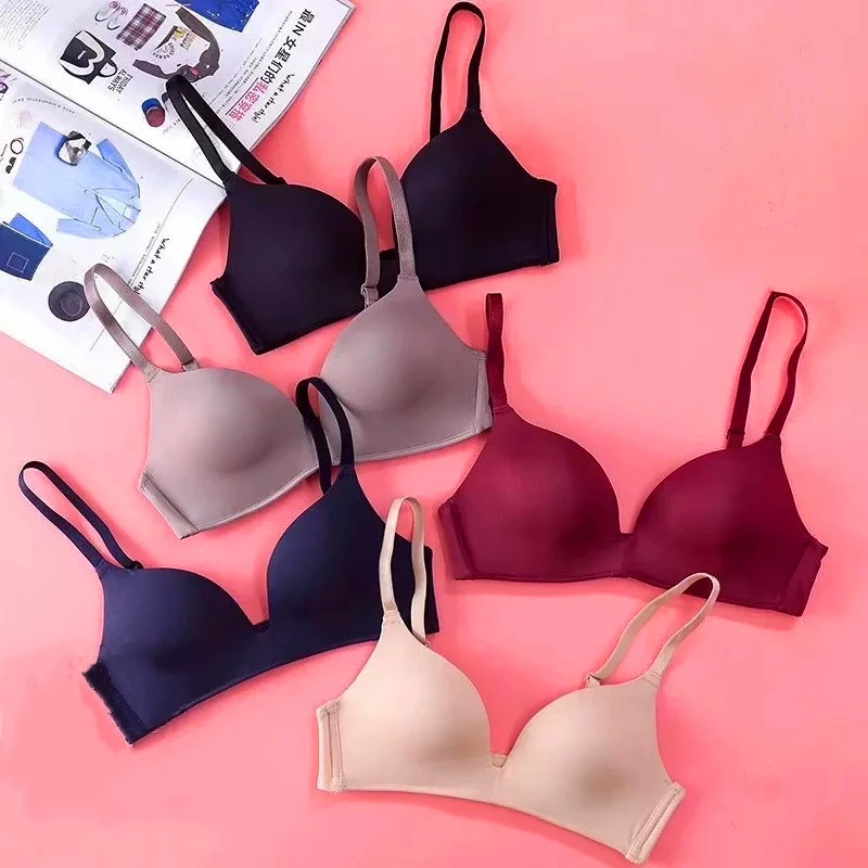 Бесшовный сексуальный бюстгальтер для женщин тонкий без косточек пуш ап женское