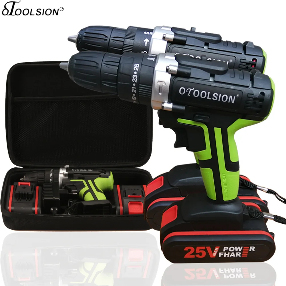 Ударная электрическая дрель беспроводная с аккумулятором 1 5 АЧ 25 в|Электрические