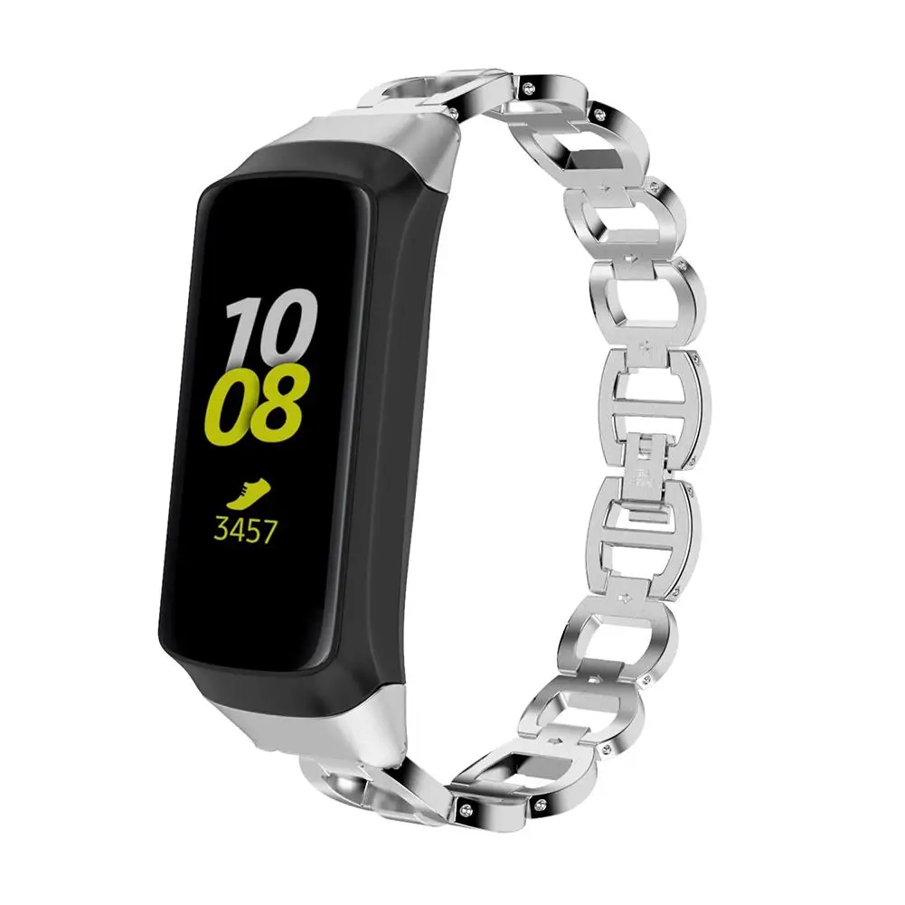 Роскошные часы с металлическим ремешком для Galaxy Fit SM-R370 браслет из нержавеющей стали сменный ремешок