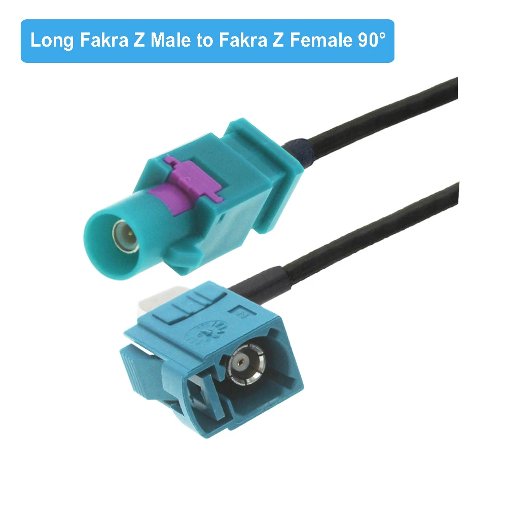 1PCS Fakra Z Male to Fakra Z Female 90 Degree Jack Car Navigation GPS Antenna Adapter Extension Cable RG174 RF Coaxial Pigtail images - 6