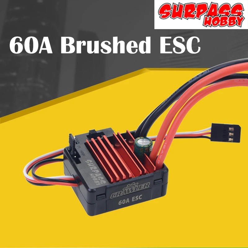 Good SURPASSHOBBY 60A матовый ESC для RC 5 Slot 540 двигатель Traxxas TRX 4 осевой SCX10 D110 D90 1/10 Гусеничный