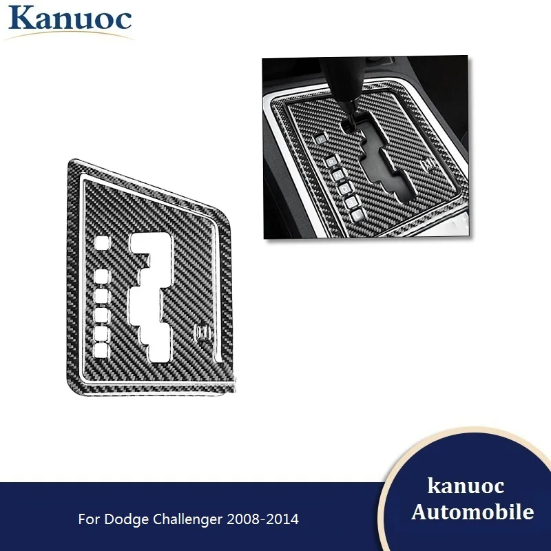 

Car Gear Frame Panel Trim Cover Interior Carbon Fiber Sticker For Dodge Challenger 2008-2014 Styling Accessories