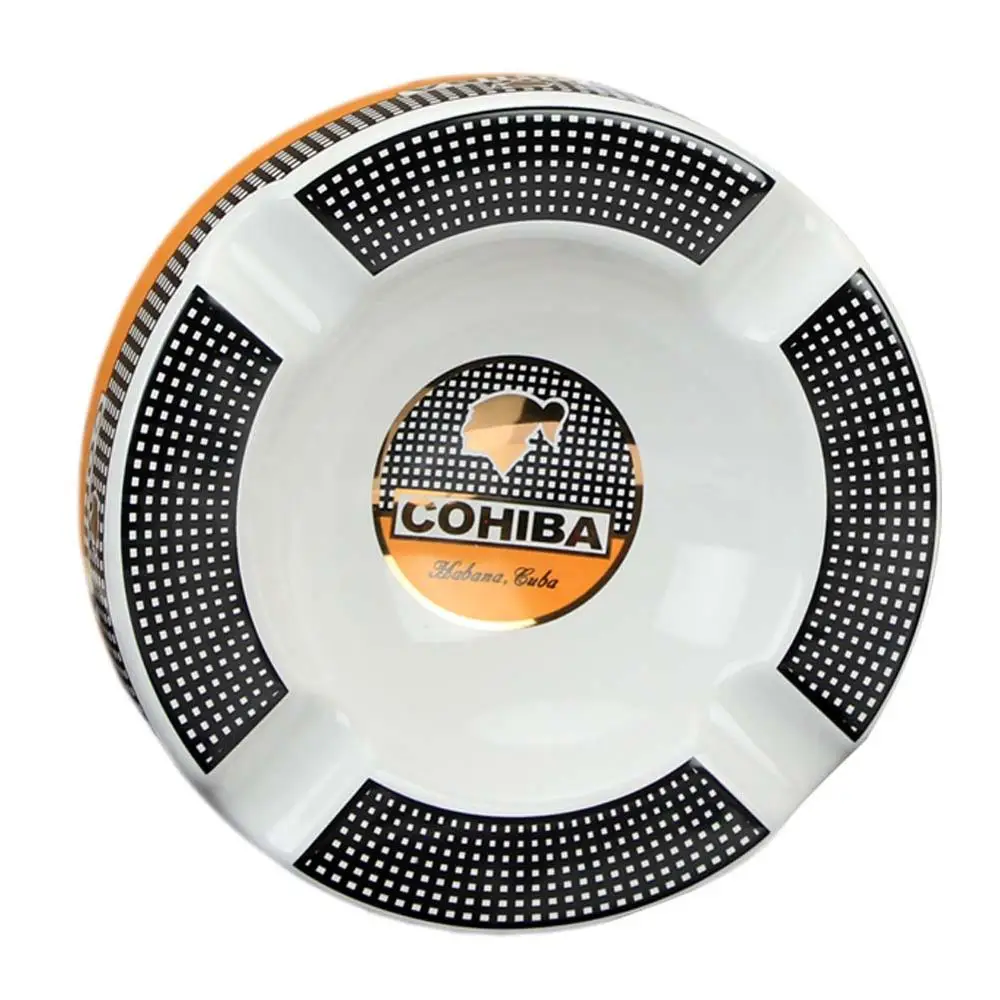 COHIBA пепельница керамическая круглая домашняя для сигар роскошный поднос сигарет