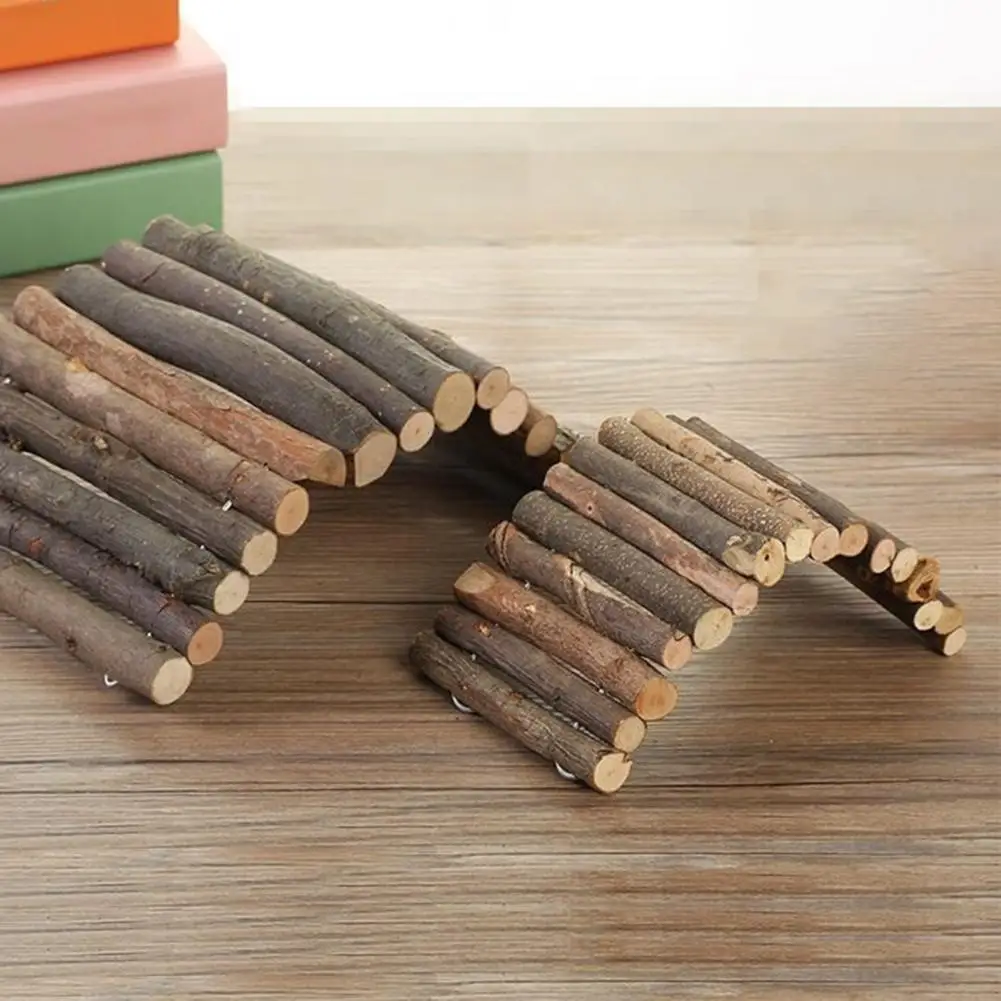 

Практичная Универсальная Многофункциональная клетка-укрытие для домашних животных, игрушка для кролика, деревянный мост