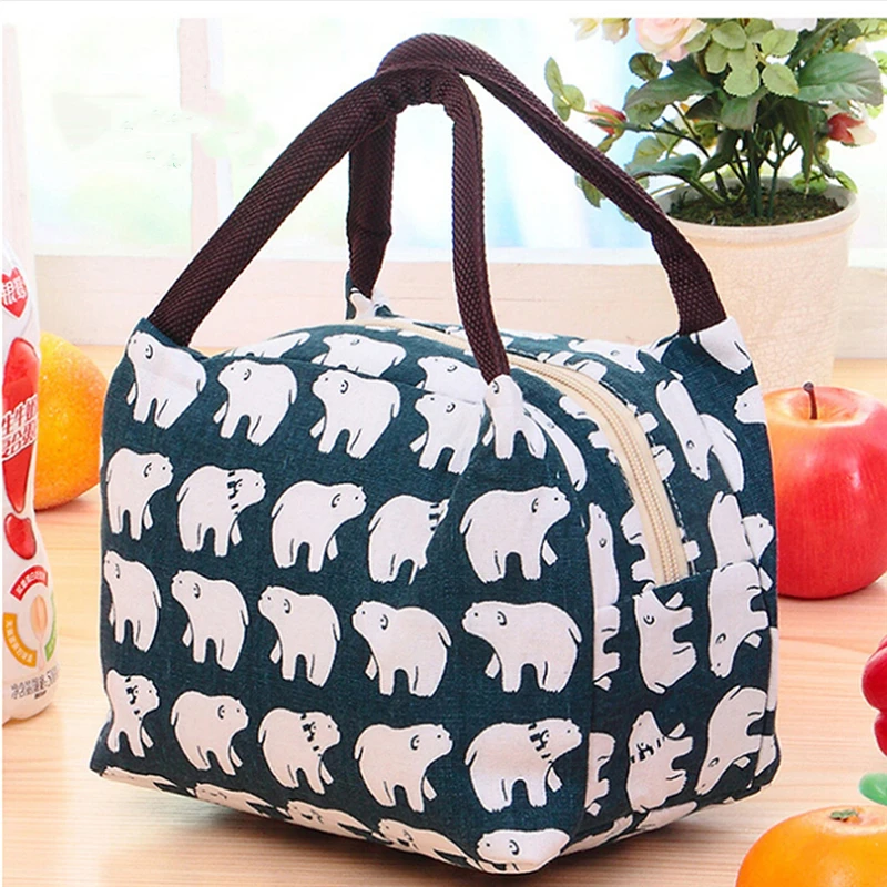 

Lunch Bag Cooler Tote Portable Insulated Box Canvas Thermal Cold Food Container School Picnic For Men Women Kids Travel LunchBox