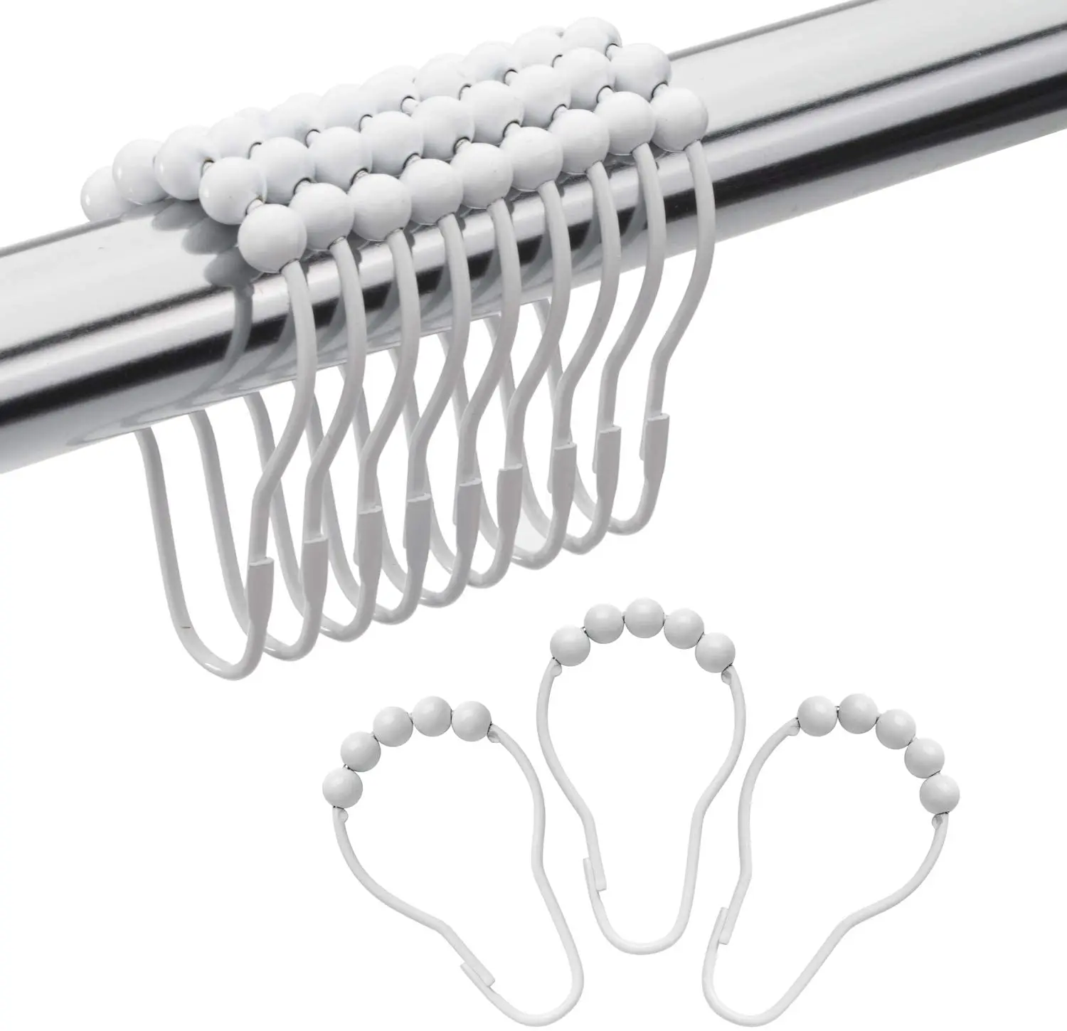 

Крючки для занавесок для душа из нержавеющей стали, набор из 12 шт.