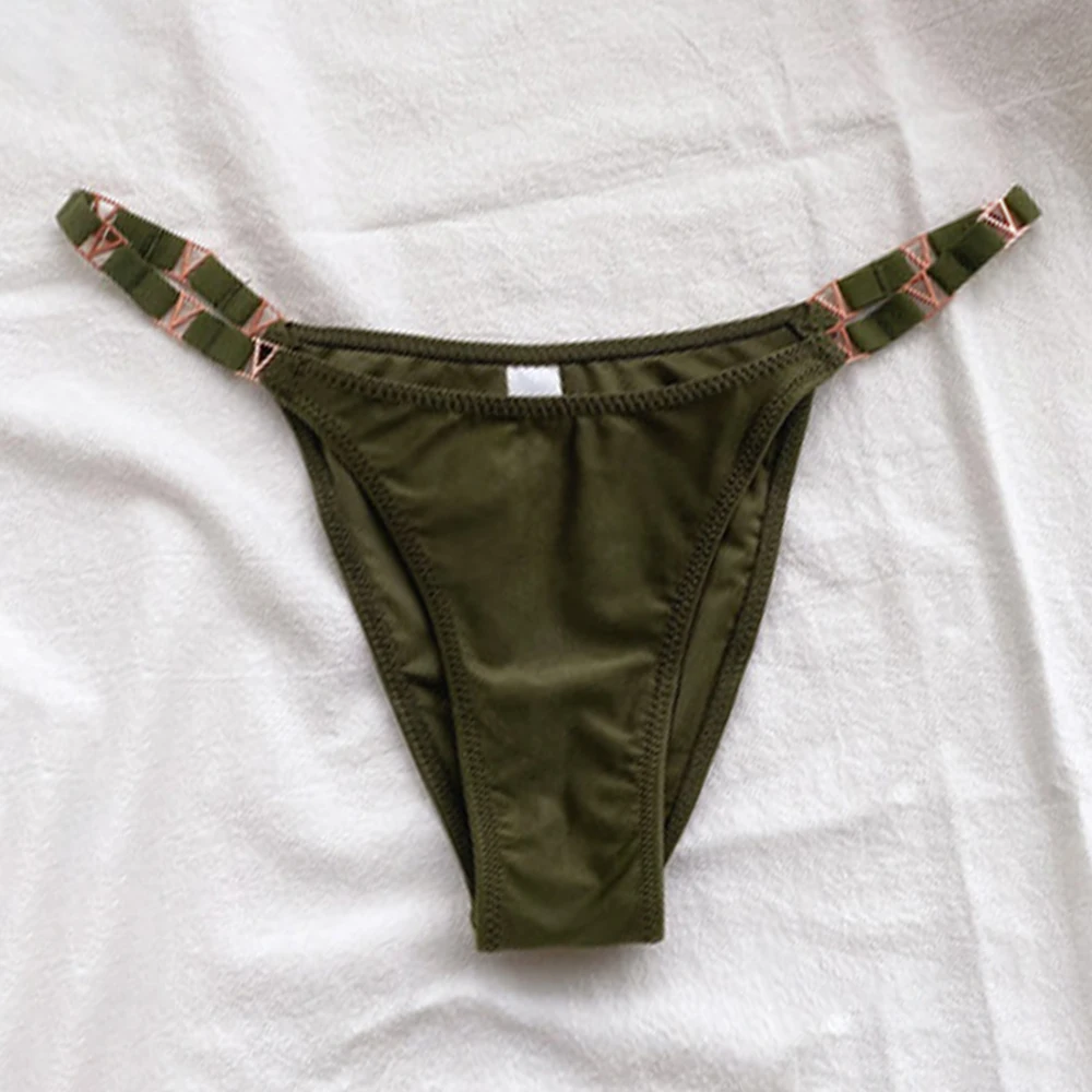 

2021 Women G-String Metal Buckle Waist Elastic T-back Female Ice Silk Thongs Women's Underpants Low Waist Briefs Bikini Swimwear