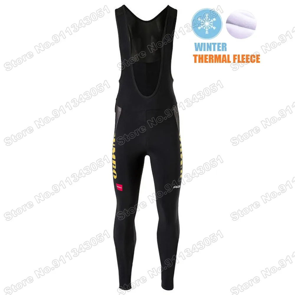 

Jumbo Visma Team 2021 Winter Cycling Jersey Set Fleece Mens Cycling Clothing Long Sleeve MTB Bike Road Pants Bib Maillot Culotte