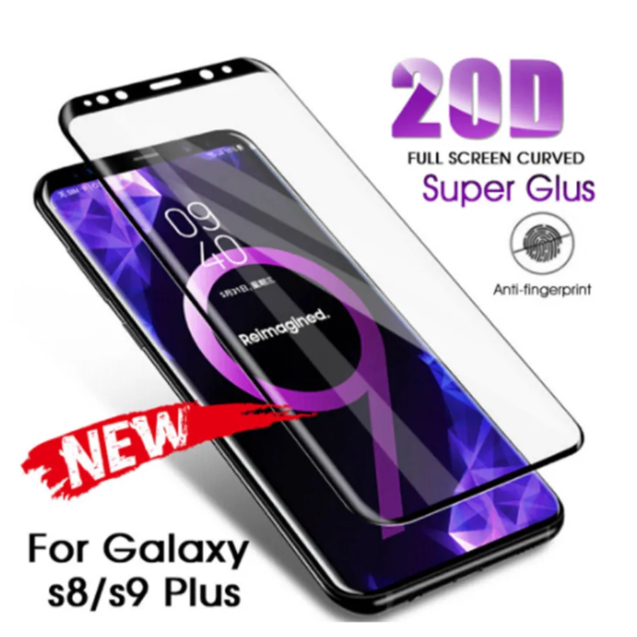 Защитное стекло 20D для Samsung s8 s9 s10 plus S9 galaxy S 8 S10 полная изогнутая Защита экрана Note 9
