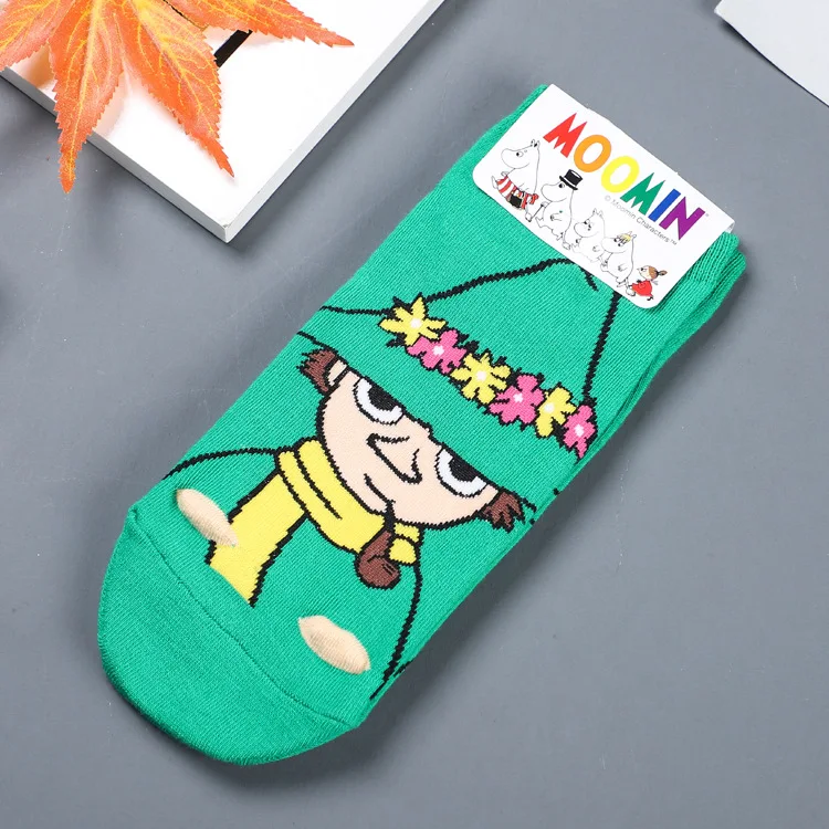 2-4 Носки с рисунком аниме маленький мой Snufkin Бегемот милые забавные женские хлопковые носки впитывающие пот дышащие удобные calcetines mujer - Цвет: 2-4