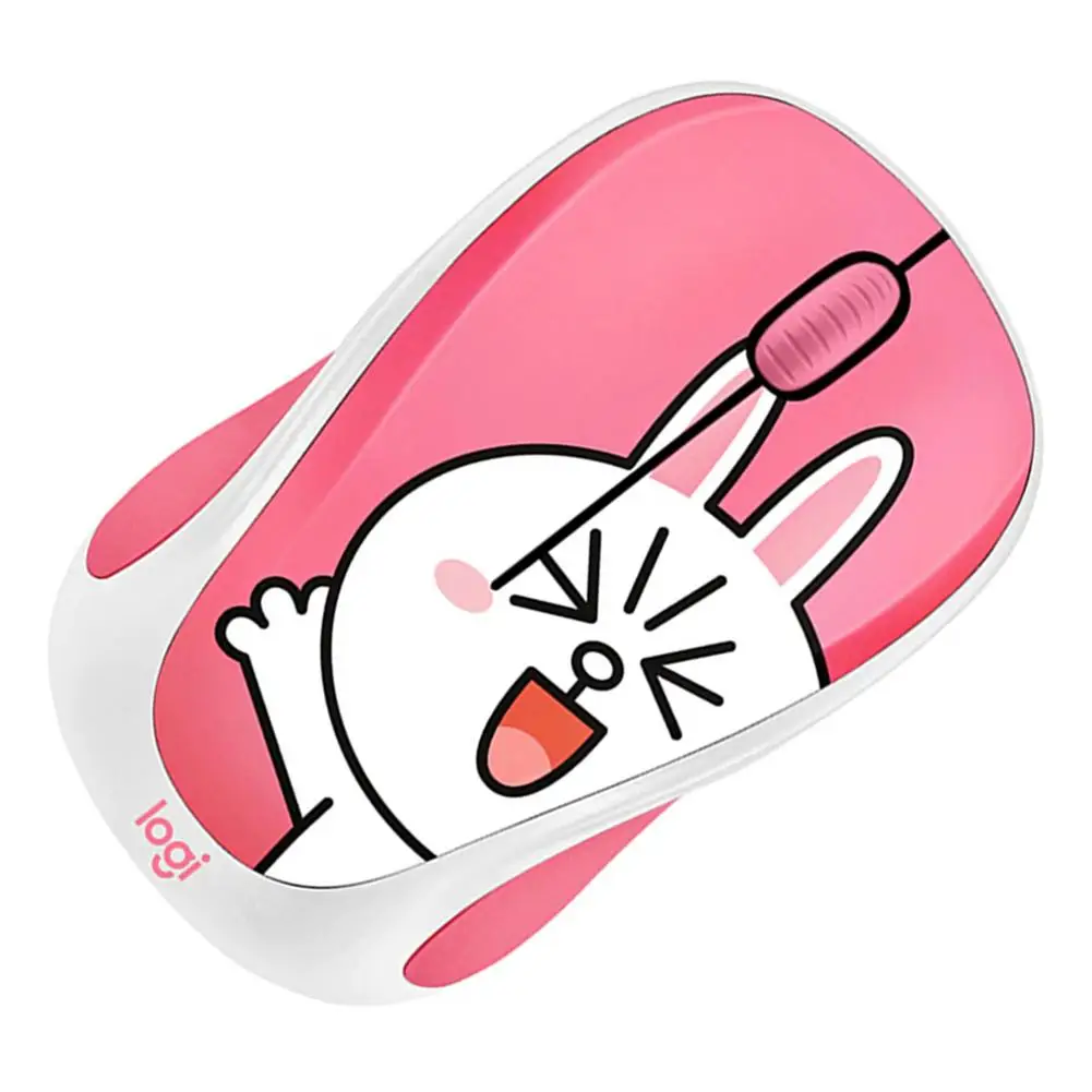 

Logitech LINE FRIENDS Wireless Mouse 2.4GHz USB Receiver Mini Cute Cartoon OpticalMouse Best Couple Gifts For Laptop Desktop