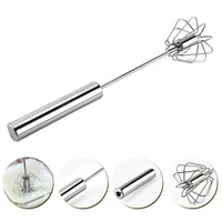 semi automatic egg beater stainless steel egg whisk manual hand mixer self turning egg stirrer kitchen accessories egg tools
