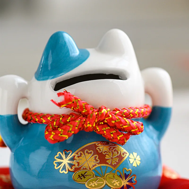 3 5 дюймовая керамическая копилка Манеки Неко счастливая кошка кот удачи