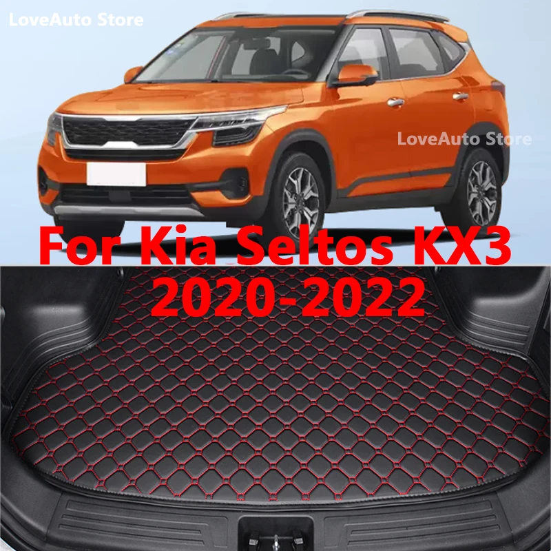 Kia Seltos KX3 2020 2021 2022 araba Boot Liner tepsi araba arka bagaj kargo Mat koruyucu ped araba aksesuarları kapak