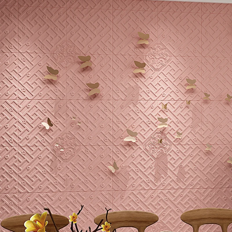 2x 3D богемский узор потолочная Наклейка на стену покрытие Декор ремонт 700x700x5 мм