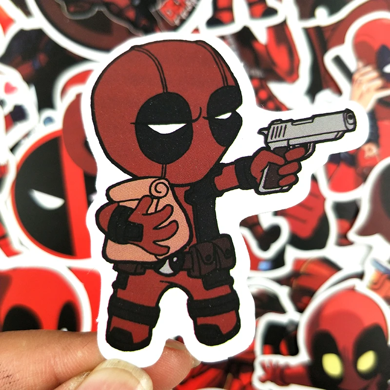 35 шт./компл. наклейки Deadpool наклейки Marvel для катания на скейтборде мотоцикл Чемодан ноутбук Тетрадь игрушка классная домашнего декора
