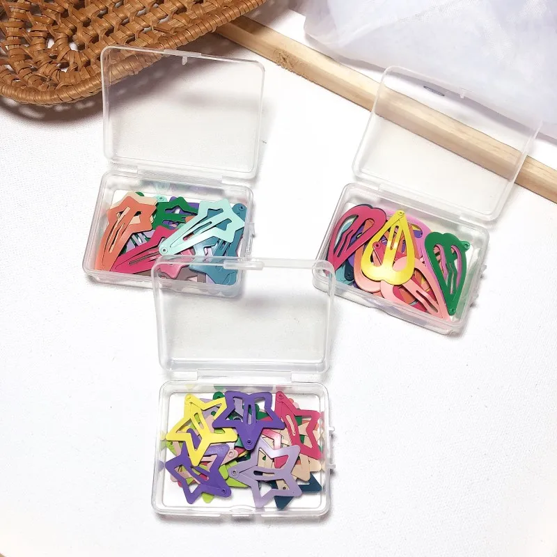 

20Pcs/Set Cute Mixed Color Hair Clips Children Lovely Star Heart Metal Snap Hairpins Kids Hair Accessories for Girls Headdress