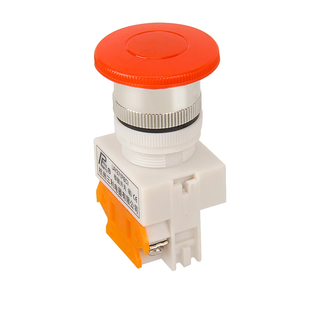 Mushroom Head Self-resetting Momentary Red/Green Push Button Switch 10A 22mm | Электроника