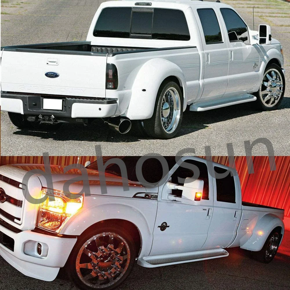 

2Pcs Dahosun Dynamic Amber/Red LED Trunk Marker Lights Compatible With Ford F350 F450 Super Duty Truck 1999-2010