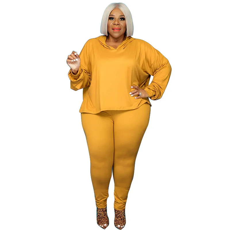 

2021 Ladies Suit Casual Loose Big Beautiful Pant Suit Hoodie + Trousers Ladies 2-piece Set Ladies Fashion Casual 2-Piece Set