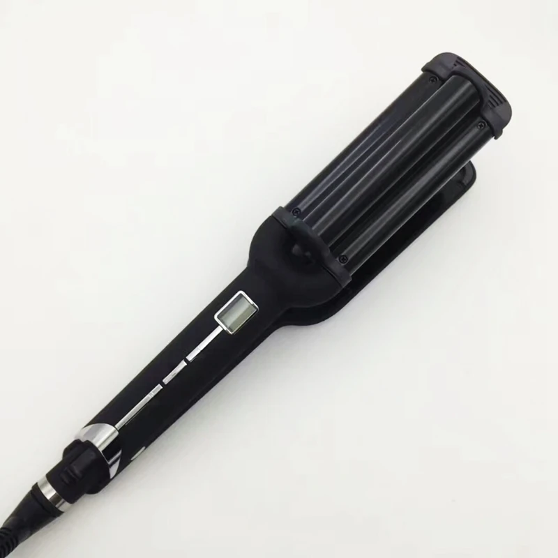 Professional Salon Hair Curles Iron Deep Wave Curling Irons Ceramic Triple Barrel Big Curlers with LCD Temperature | Красота и