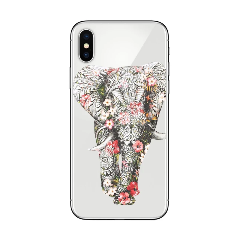 Ciciber этнический чехол со слоном для телефона Apple iPhone 7 8 6 6s Plus X XR XS MAX из мягкого ТПУ